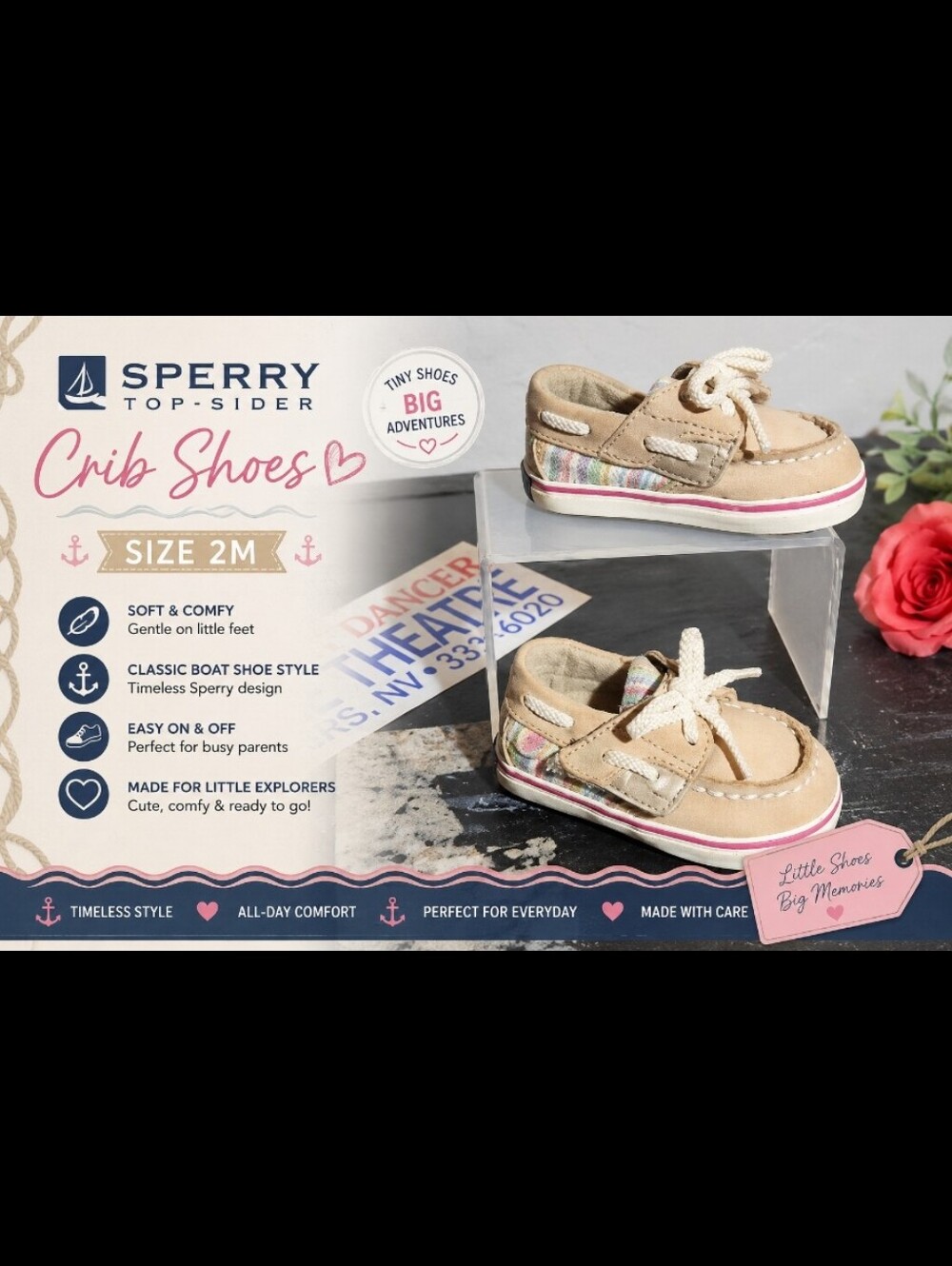 SPERRY Top Sider Crib Shoes 2M